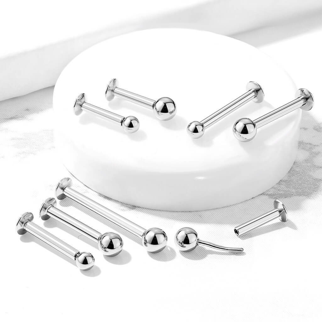 Labret kulka srebrna push-in - Image 3