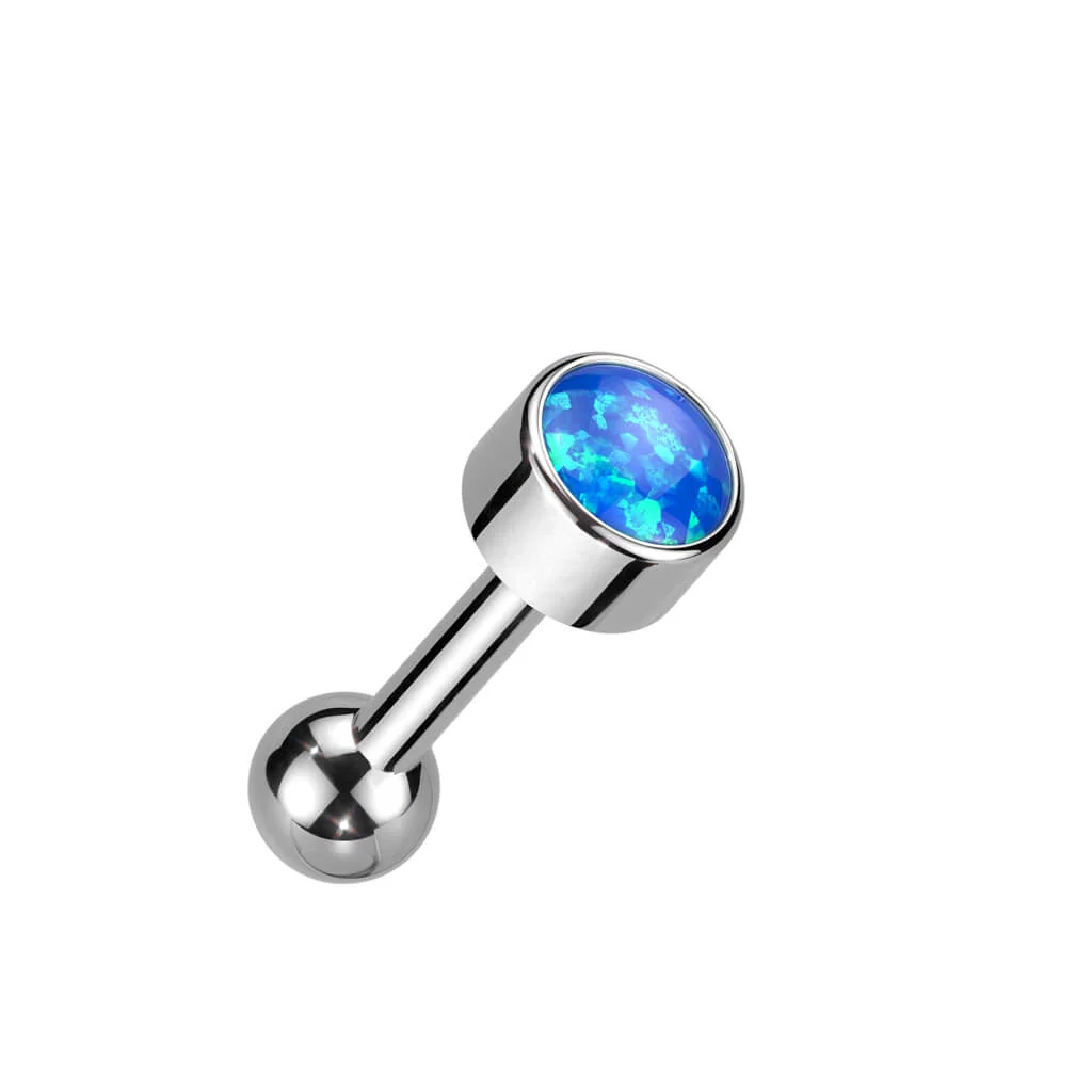 Tytan sztanga opal w oprawie bezel push-in - Image 2
