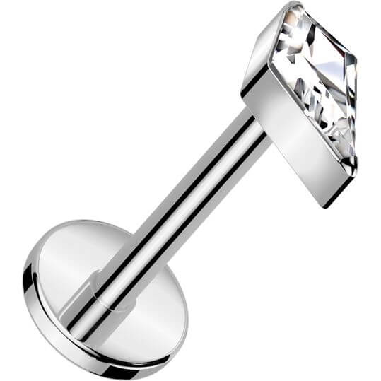 Tytan labret cyrkonia opal w kształcie diamentu push-in - Image 6