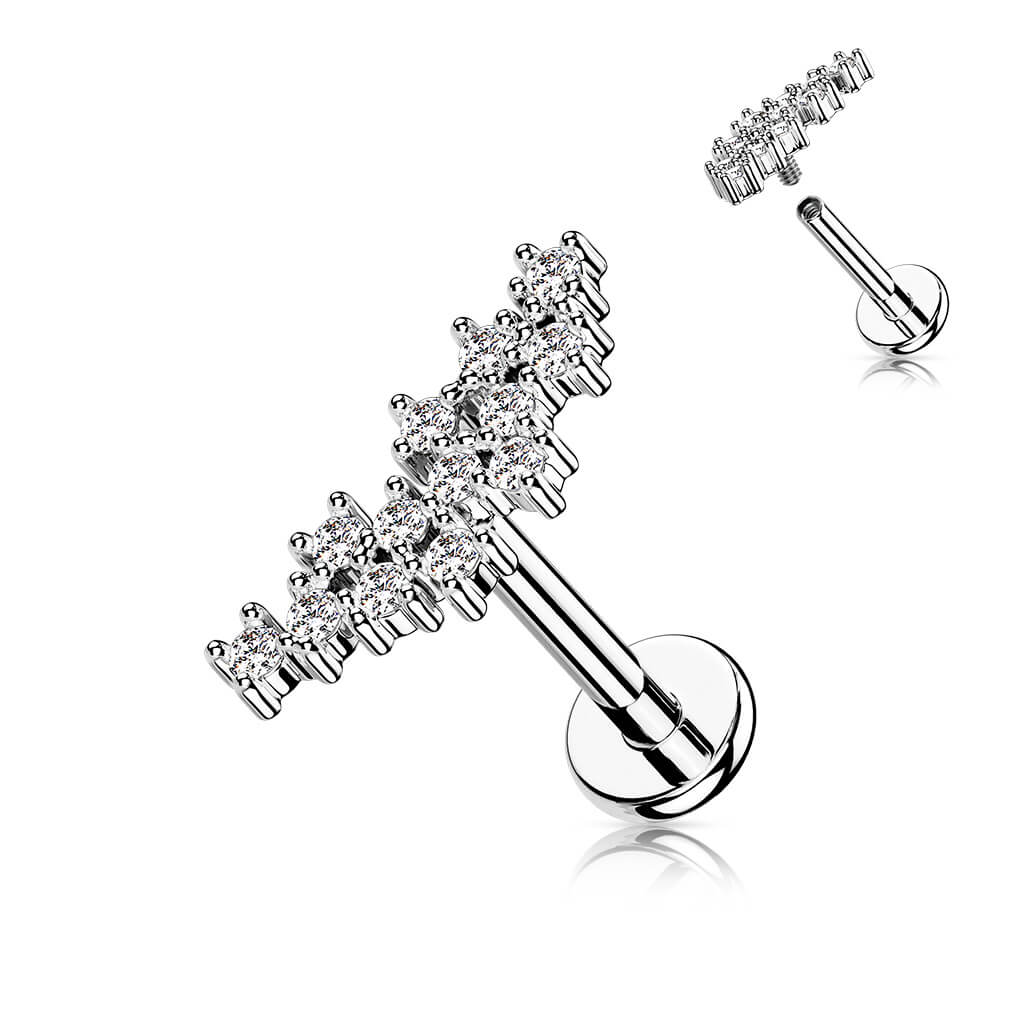 Labret cyrkonia gwint wewnętrzny - Image 3