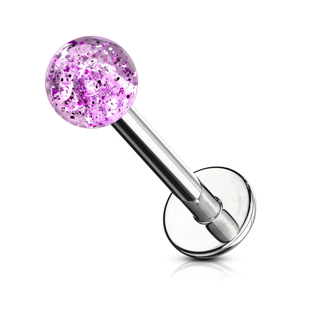 Labret akrylowa kulka glitter - Image 3