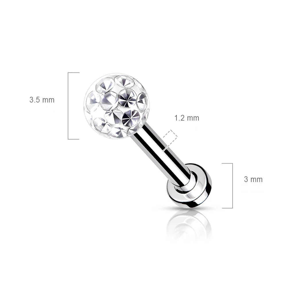 Labret kulka cyrkonia gwint wewnętrzny - Image 13