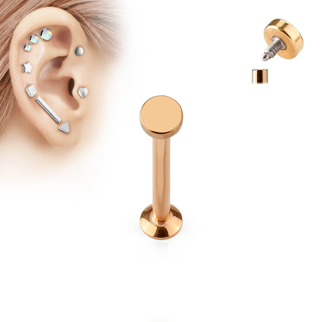 Labret okrągły płaski gwint wewnętrzny - Image 3