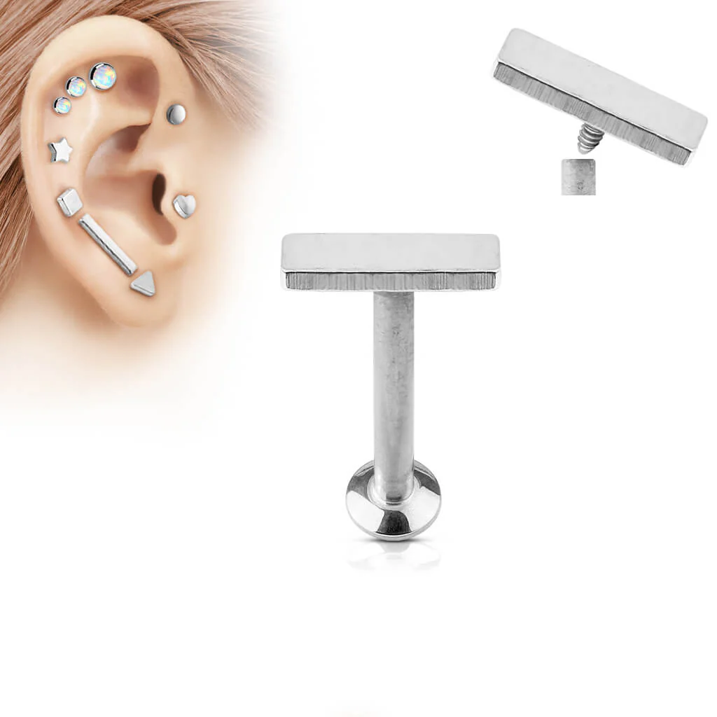 Labret płaski pasek gwint wewnętrzny - Image 5