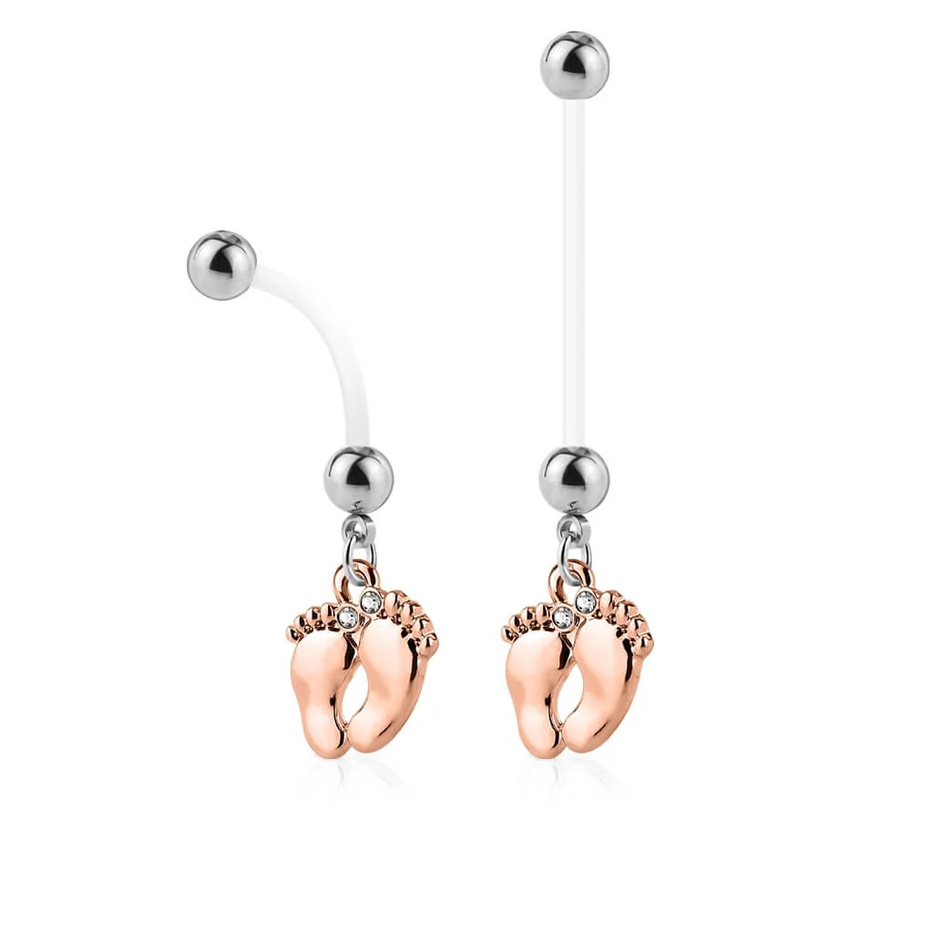 Belly Button Piercing Baby Feet dangle - Image 3