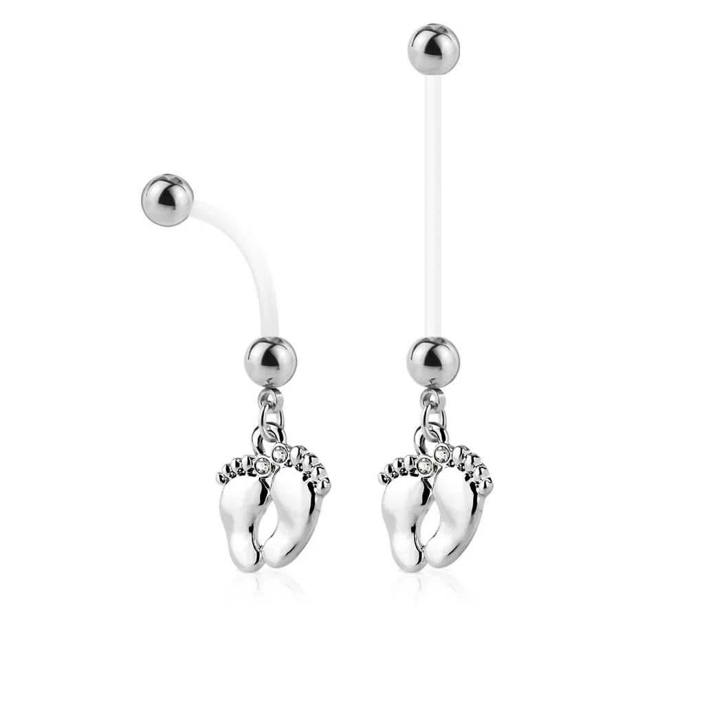 Belly Button Piercing Baby Feet dangle - Image 4