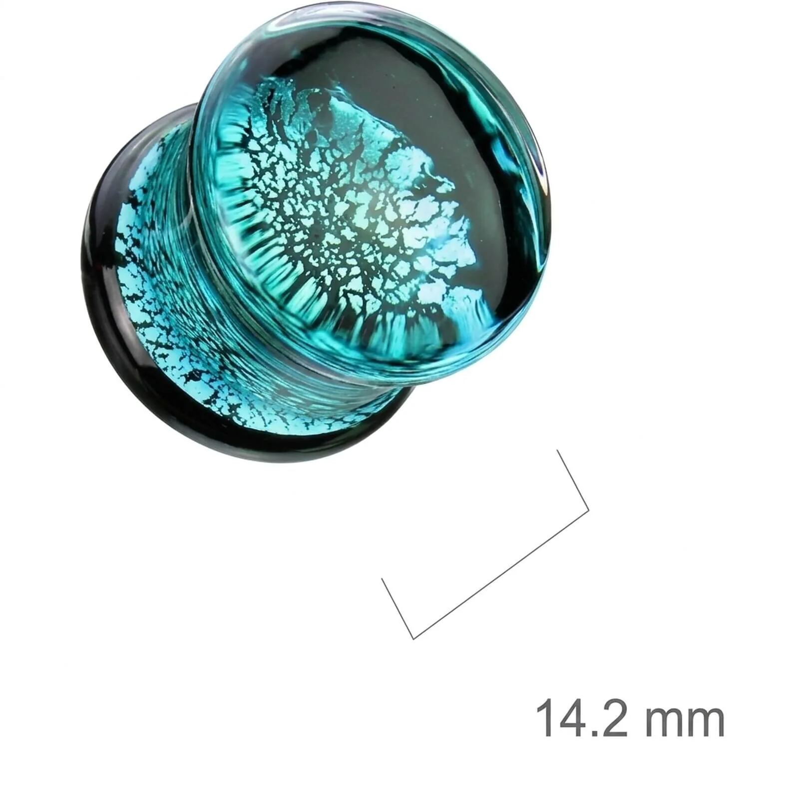 Szkło plug szklany niebiesko czarny - Image 2