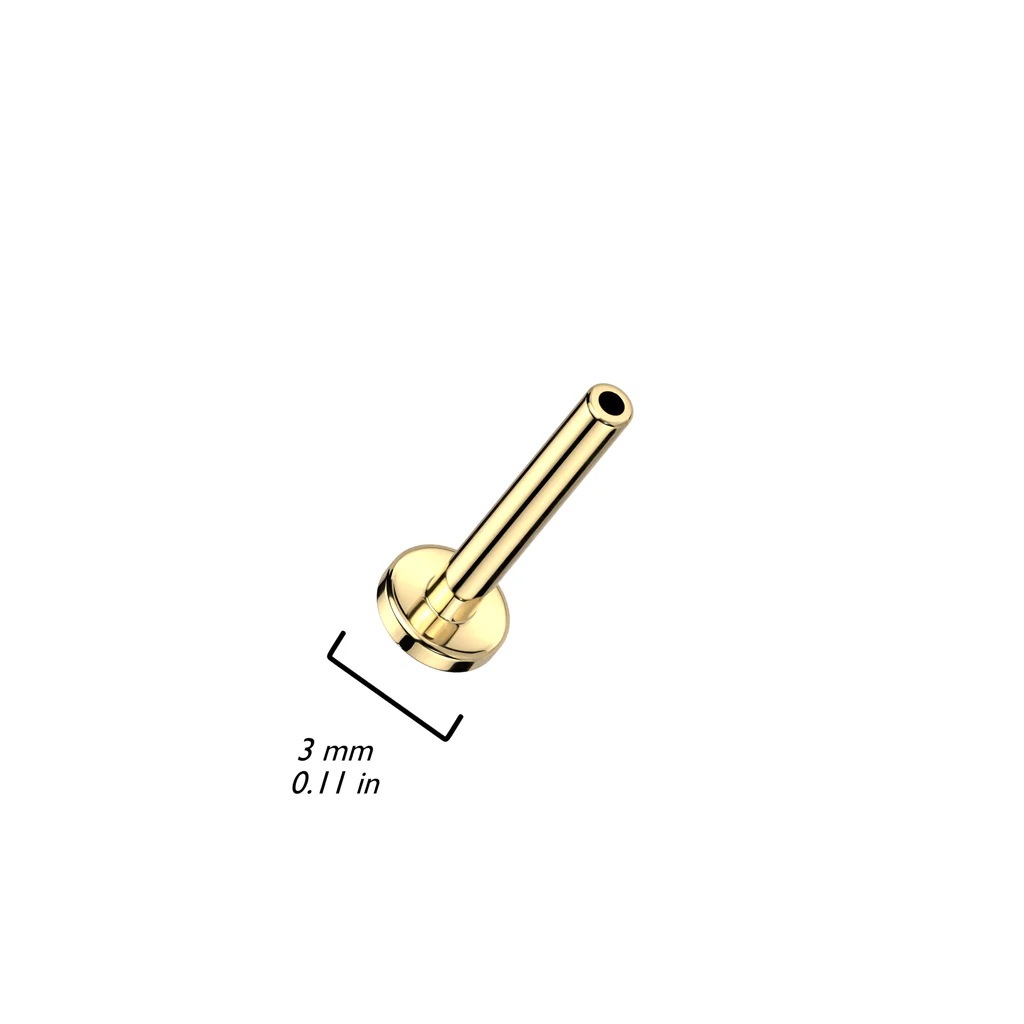 Pręcik labret z płaską podstawą 3mm push-in - Image 6