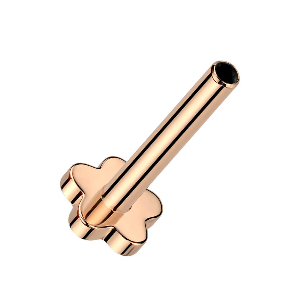 Tytan pręcik labret z podstawą w kształcie kwiatka push-in - Image 5