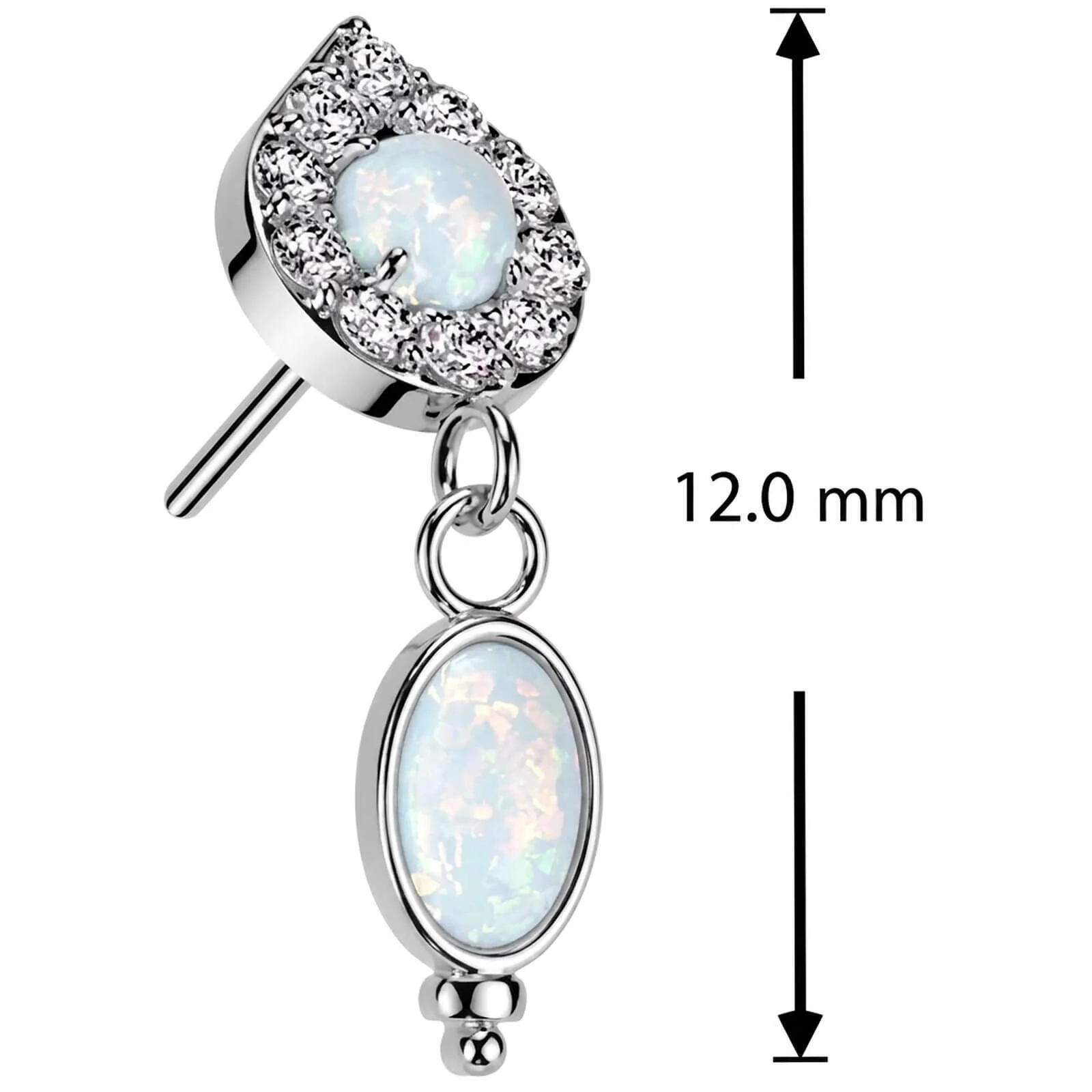 Złoto 585 nakrętka kropla opal zawieszka push-in - Image 5