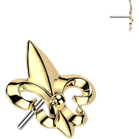 Tytan nakrętka nakrętka fleur de lis push-in - Image 2