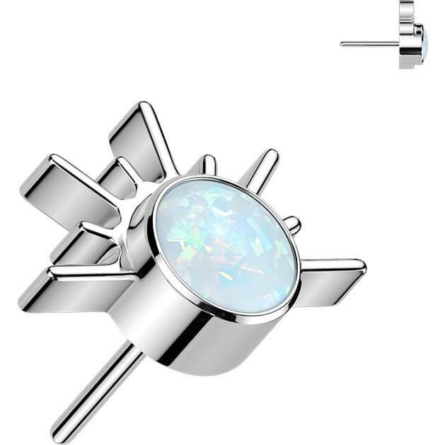 Tytan nakrętka nakręka słońce cyrkonia opal push-in - Image 5