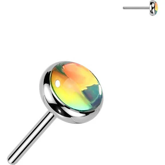 Tytan nakrętka nakrętka opalizujący kamień push-in - Image 7