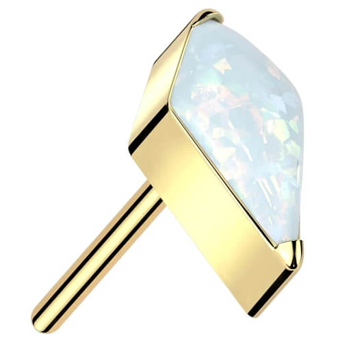 Tytan kształt diamentu opal cyrkonia push-in - Image 4