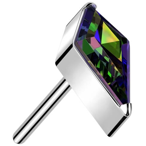 Tytan kształt diamentu opal cyrkonia push-in - Image 8
