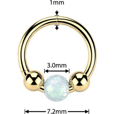 Kółko 3 kuleczki opal clicker - Image 2