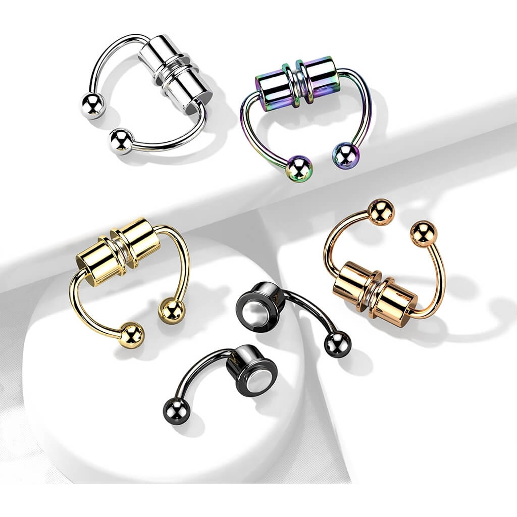 Fake piercing do nosa magnes septum magnes - Image 3