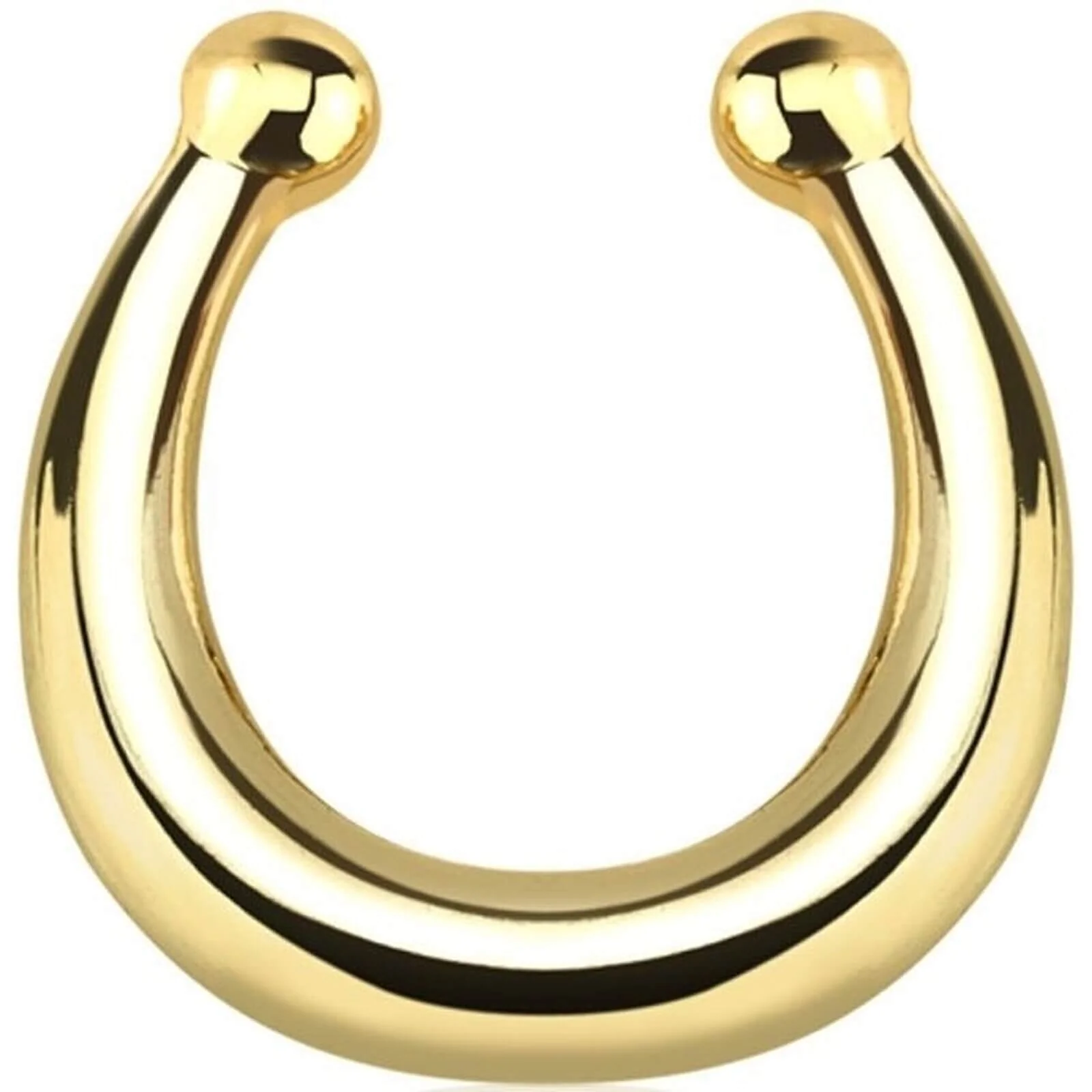 Fake piercing do nosa septum kolczyk rozginany