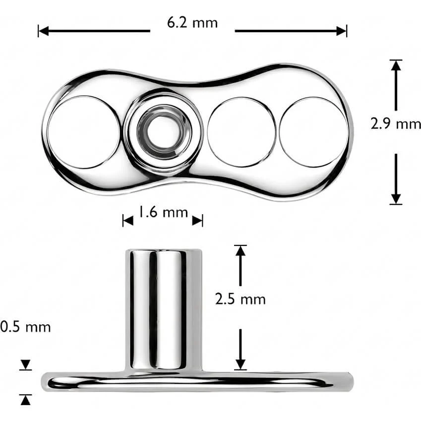 Tytan microdermal 3 dziurki kwiatek cyrkonia gwint wewnętrzny - Image 2