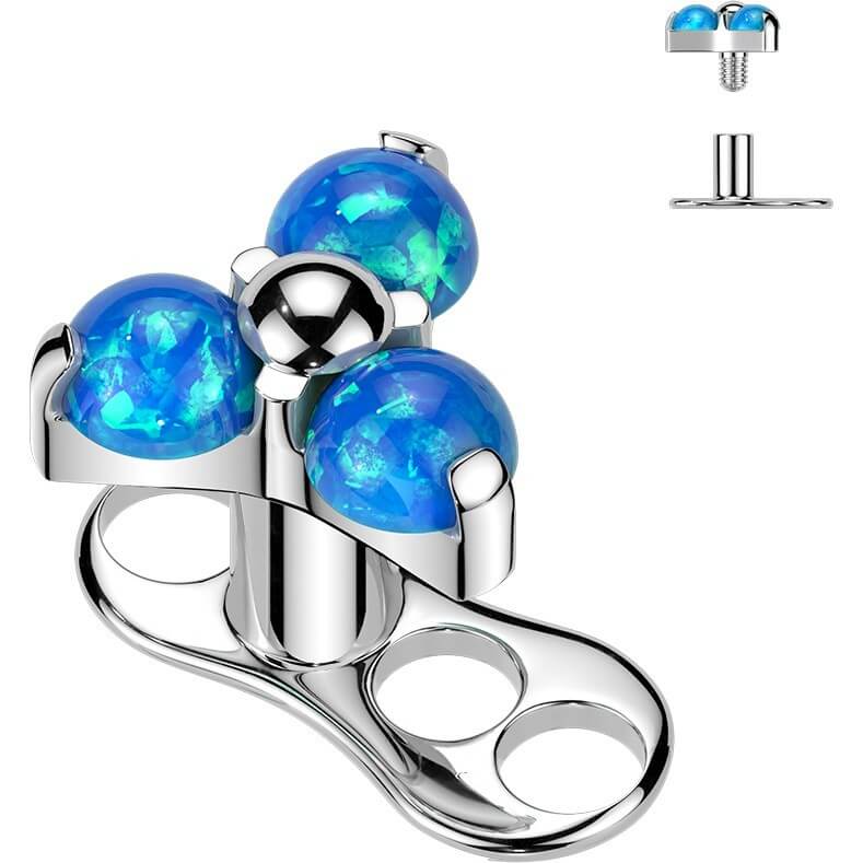 Tytan microdermal 3 hole trójkąt zirconia gwint wewnętrzny - Image 5