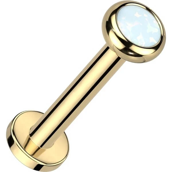 Tytan labret cyrkonia opal gwint wewnętrzny - Image 4
