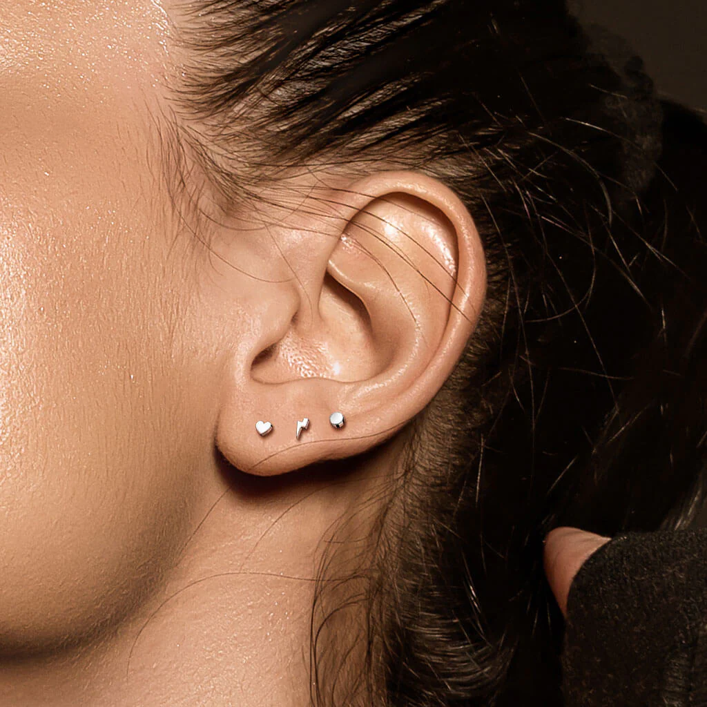 Tytan labret piorun płaski gwint wewnętrzny - Image 3