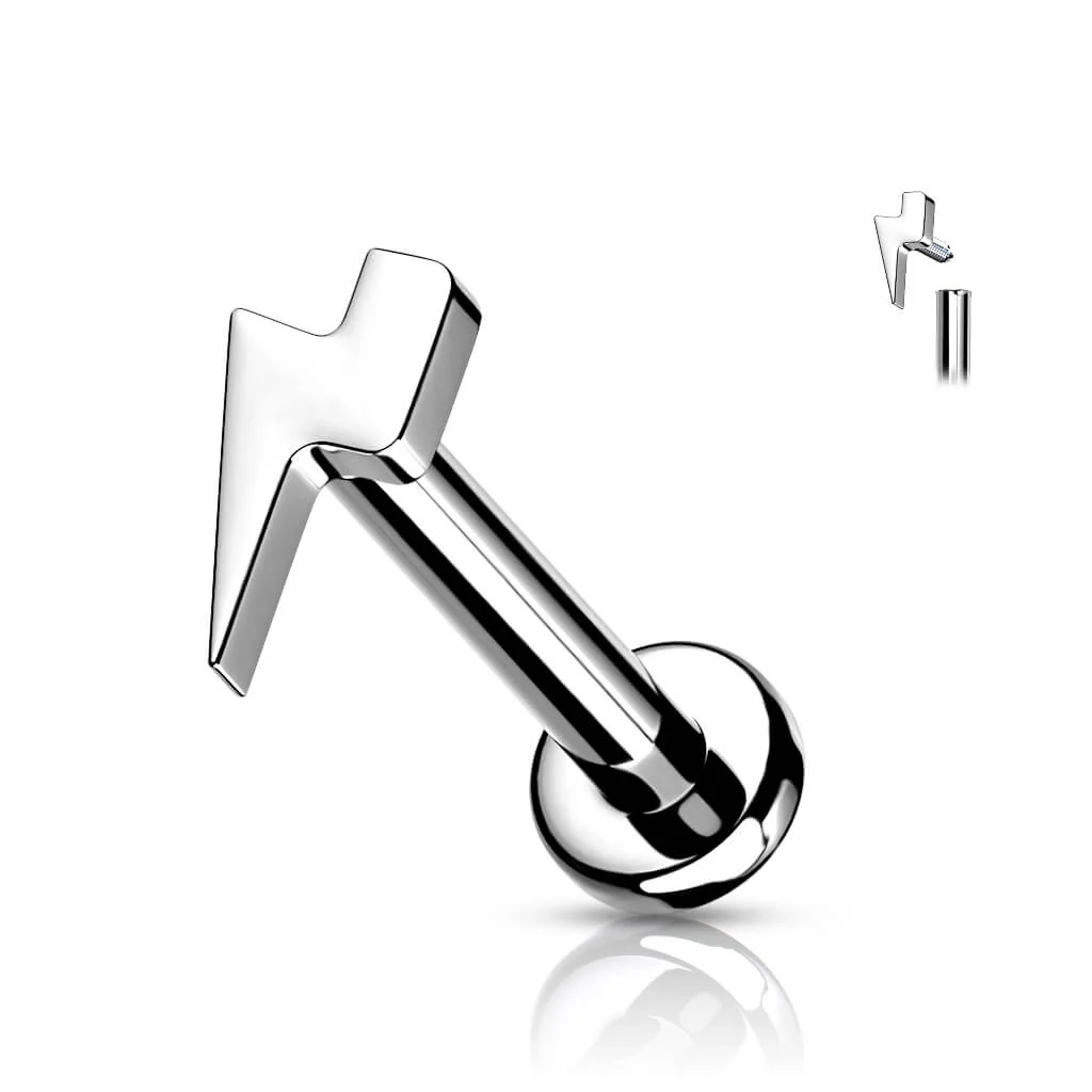 Tytan labret piorun płaski gwint wewnętrzny - Image 7