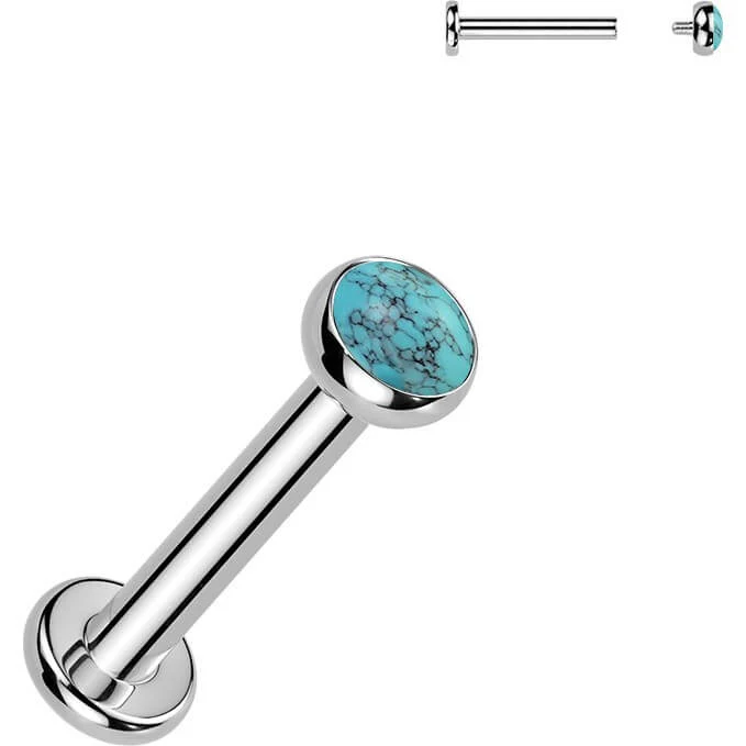 Tytan labret kamień naturalny gwint wewnętrzny - Image 7