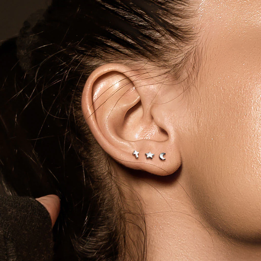 Tytan labret księżyc płaski gwint wewnętrzny - Image 3