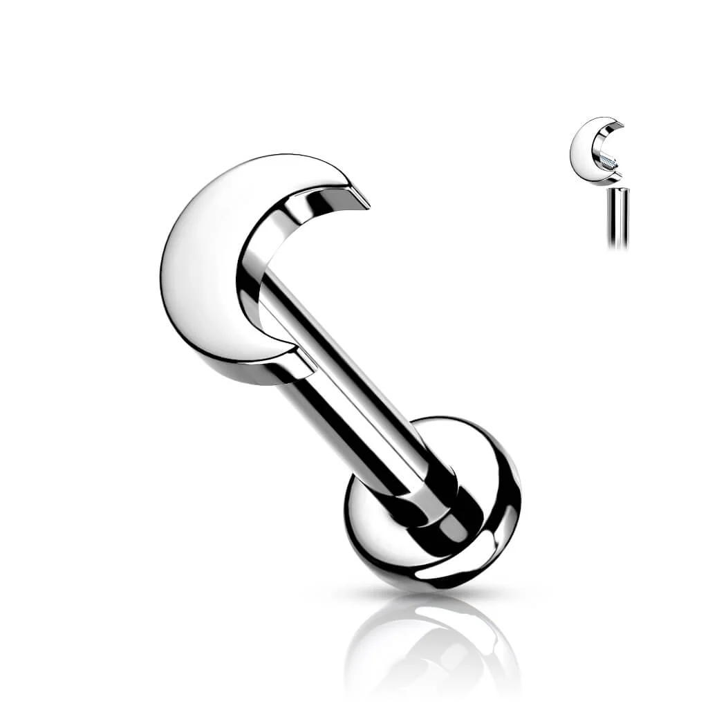 Tytan labret księżyc płaski gwint wewnętrzny - Image 7
