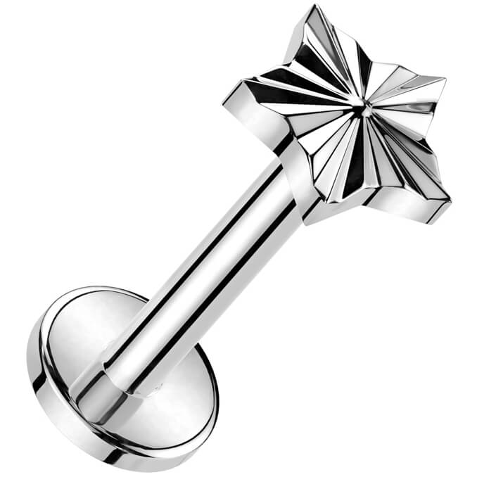 Tytan labret gwiazdka szlif diamentowy gwint wewnętrzny - Image 3