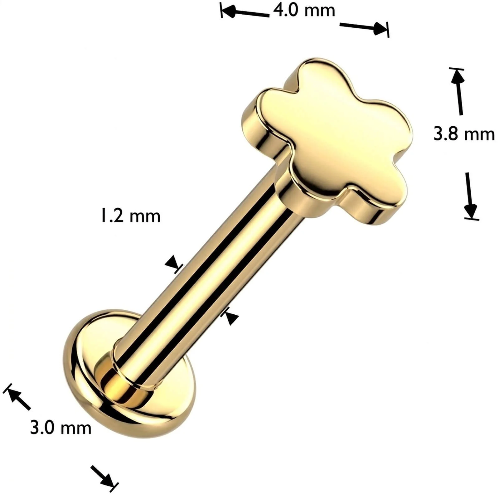 Tytan labret kwiatek gwint wewnętrzny - Image 3