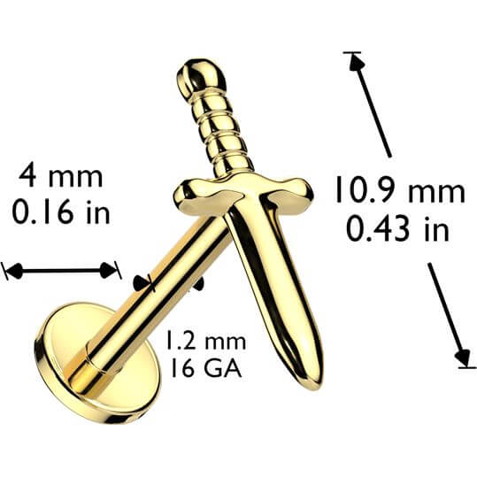 Tytan labret sztylet gwint wewnętrzny - Image 6