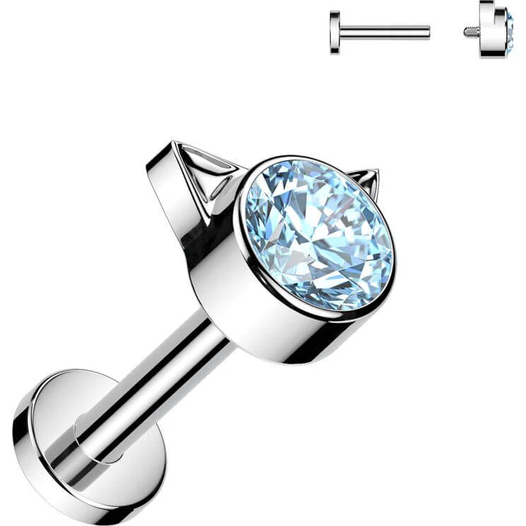 Tytan labret kot cyrkonia gwint wewnętrzny - Image 3