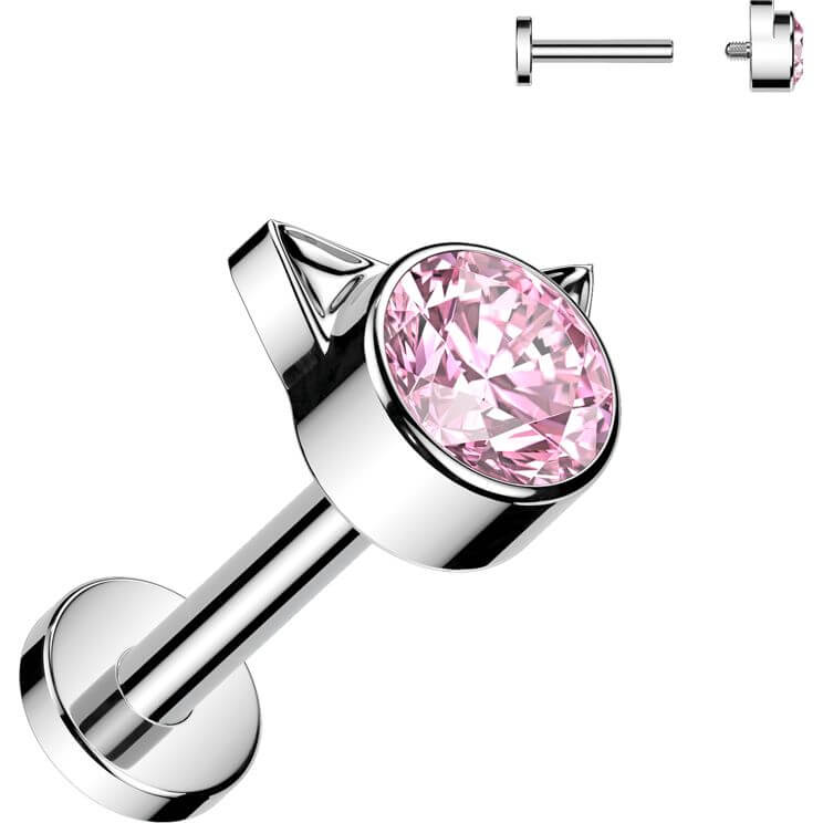 Tytan labret kot cyrkonia gwint wewnętrzny - Image 5