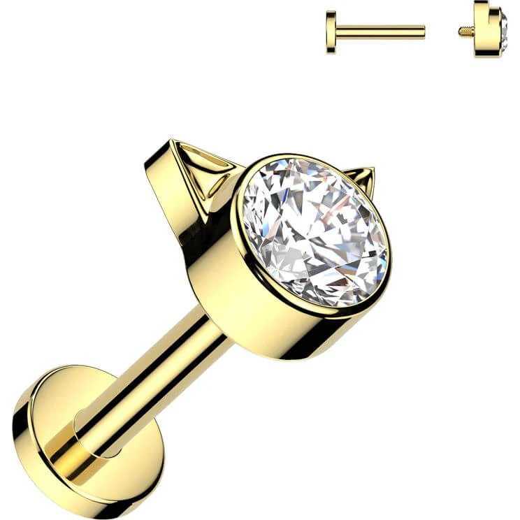 Tytan labret kot cyrkonia gwint wewnętrzny - Image 6