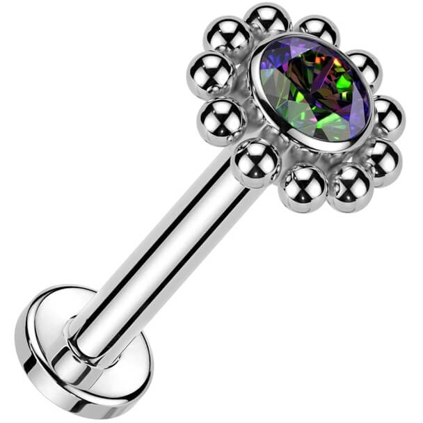 Tytan labret koraliki cyrkonia gwint wewnętrzny - Image 4