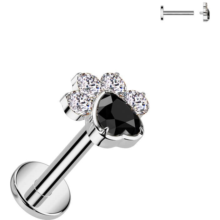 Tytan labret łapa cyrkonia gwint wewnętrzny - Image 3