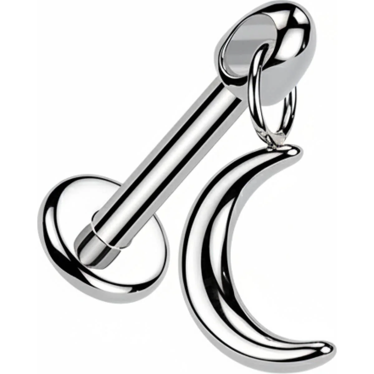 Tytan labret wiszący półksiężyc gwint wewnętrzny
