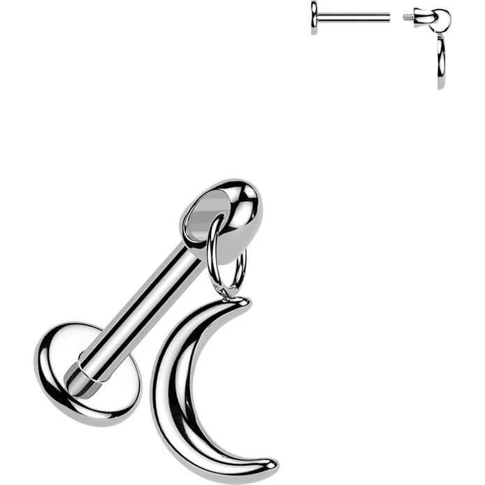 Tytan labret wiszący półksiężyc gwint wewnętrzny - Image 4