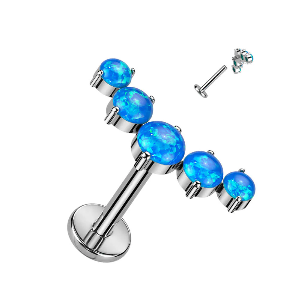 Tytan labret opal zaokrąglony gwint wewnętrzny - Image 3