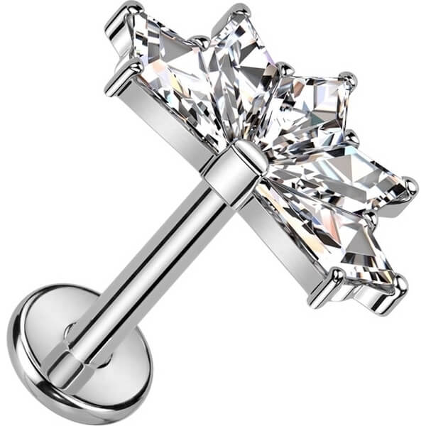 Tytan labret wachlarz cyrkonia gwint wewnętrzny - Image 3