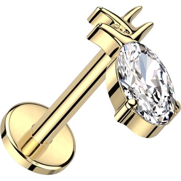 Tytan labret ananas cyrkonia gwint wewnętrzny - Image 3