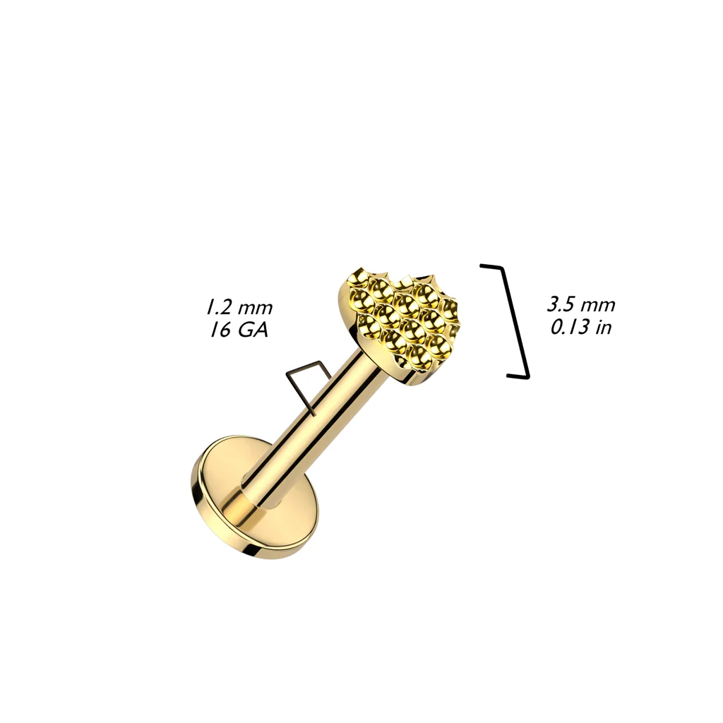 Tytan labret serduszko gwint wewnętrzny - Image 4