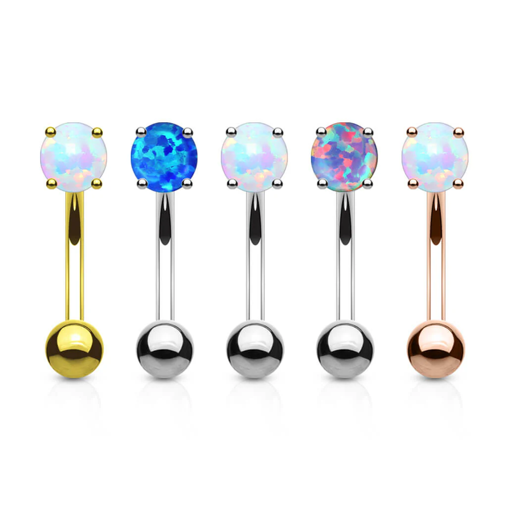 Kolczyk do brwi kulka opal, 5 sztuk - Image 2